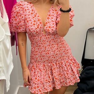 Pink and Orange floral dress